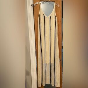 A New Day Cream and Black Maxi Dress